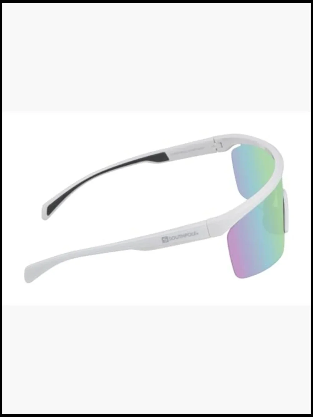 Men's Semi-Rimless Sport Shield Sunglasses 100% UV Protection